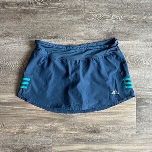Adidas Dark Blue Skort with Teal Stripes